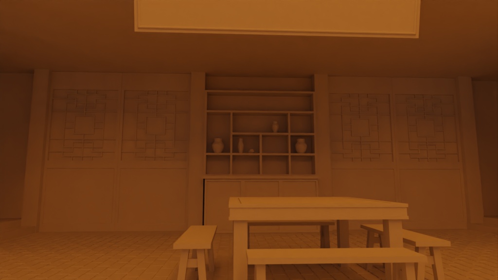 【3DCG素材】中国風 大衆食堂