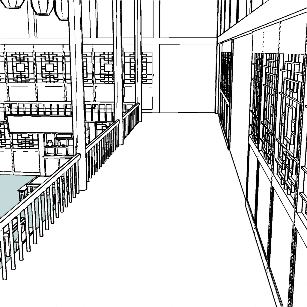 【3DCG素材】中国風 大衆食堂