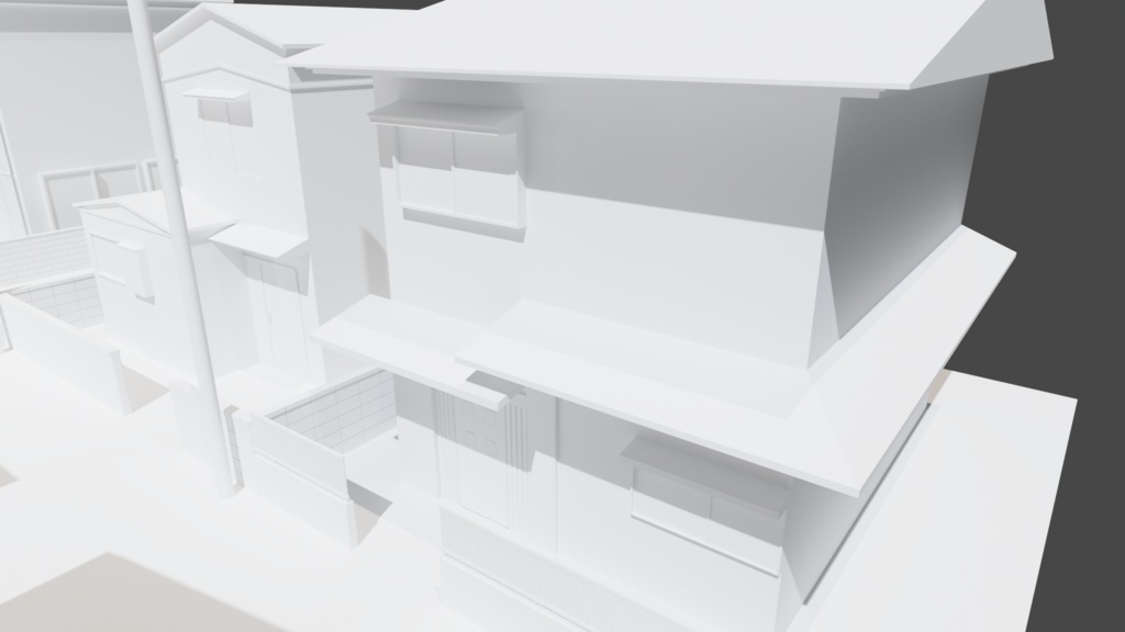 【3DCG素材】住宅街