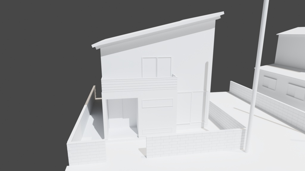 【3DCG素材】住宅街