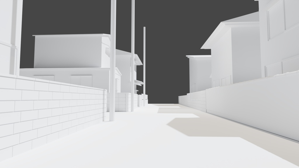 【3DCG素材】住宅街