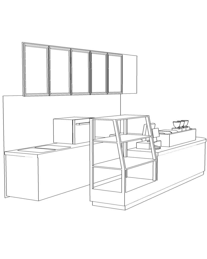 【3DCG素材】カフェの店内