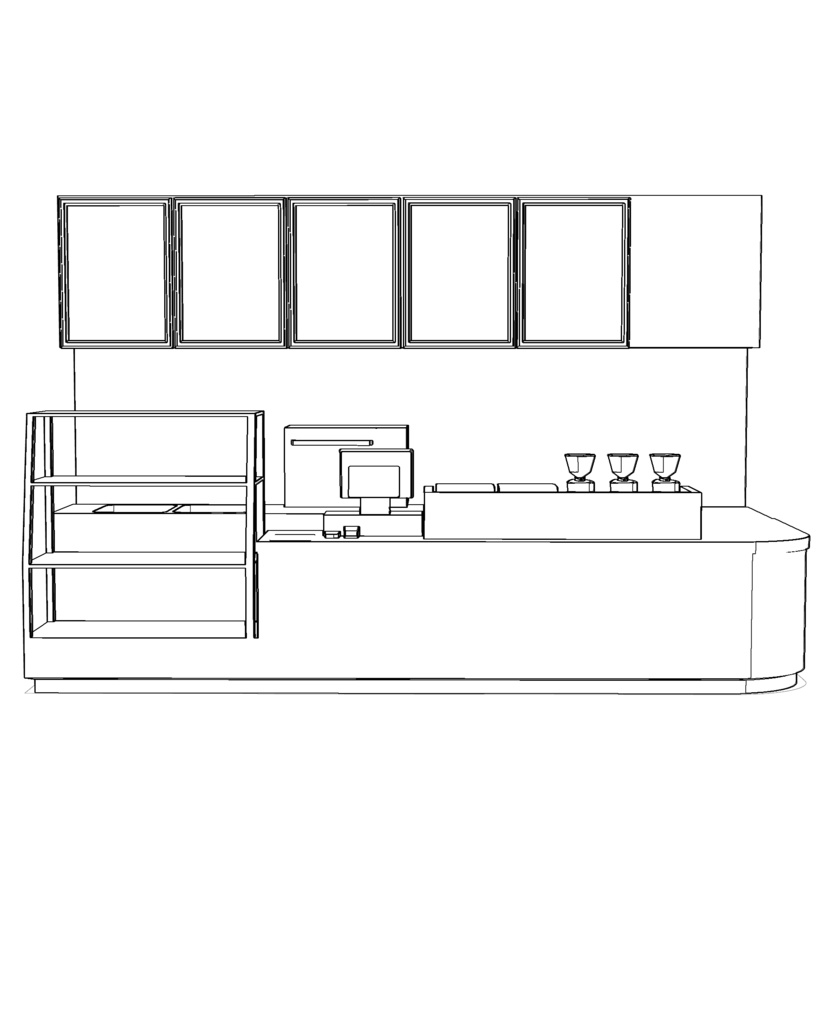 【3DCG素材】カフェの店内