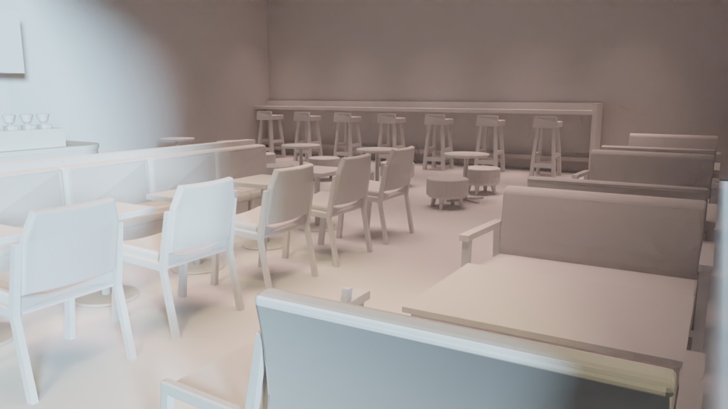 【3DCG素材】カフェの店内