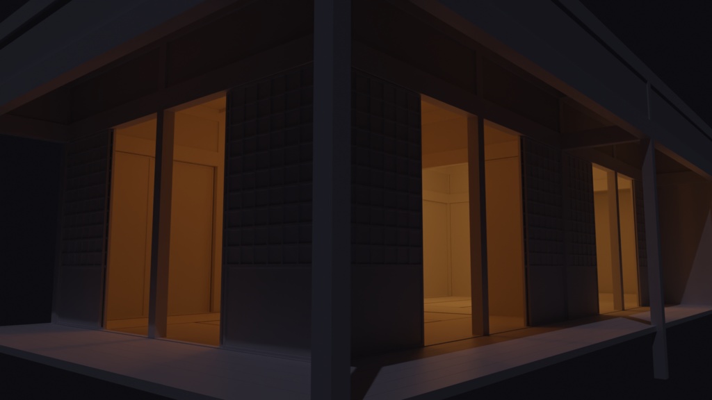 【3DCG素材】和室+縁側