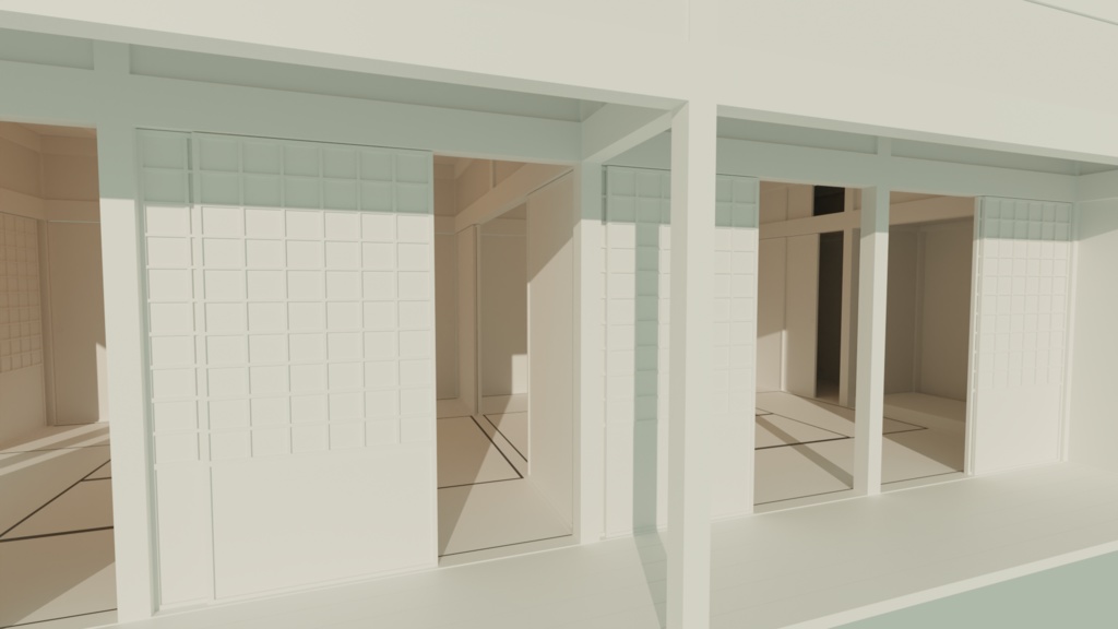 【3DCG素材】和室+縁側
