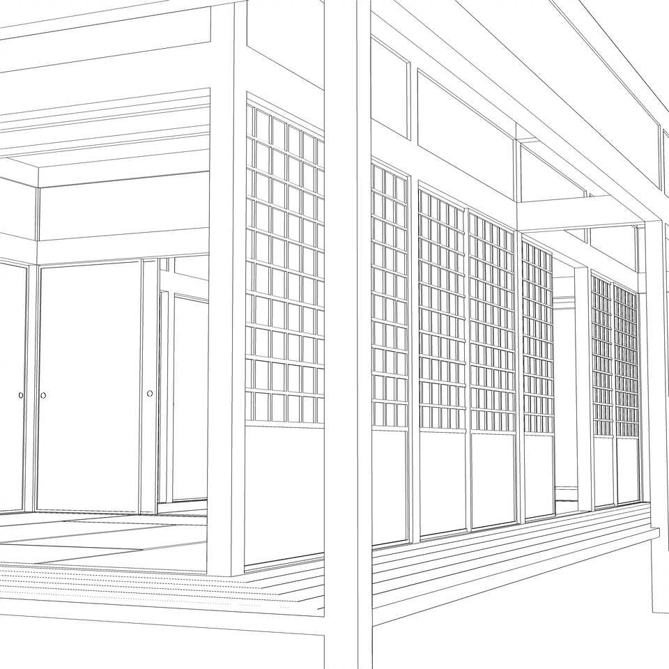 【3DCG素材】和室+縁側