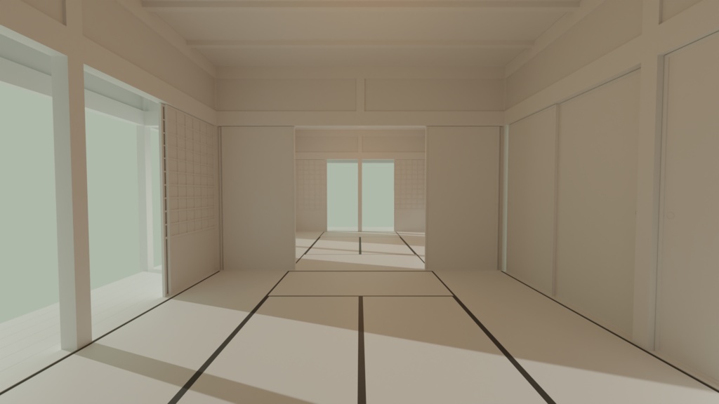 【3DCG素材】和室+縁側