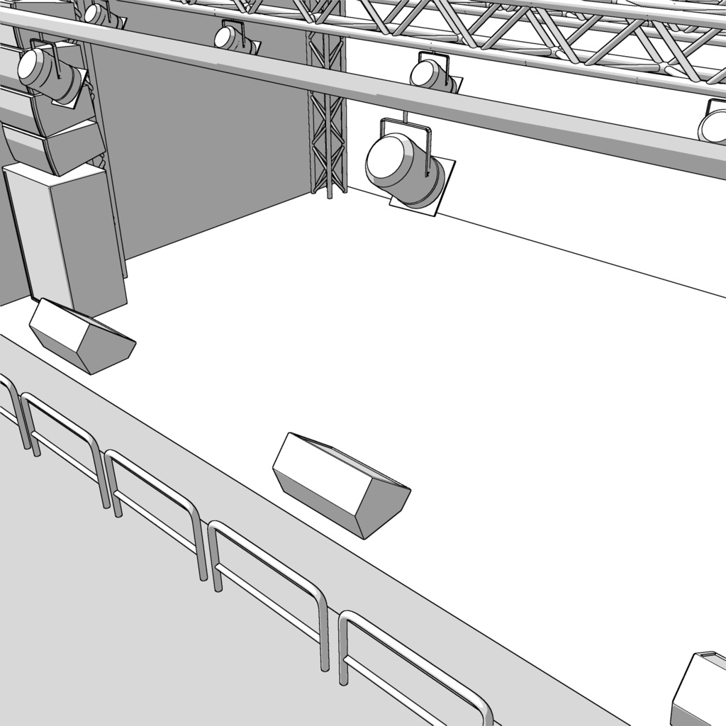 【3DCG素材】ライブステージ