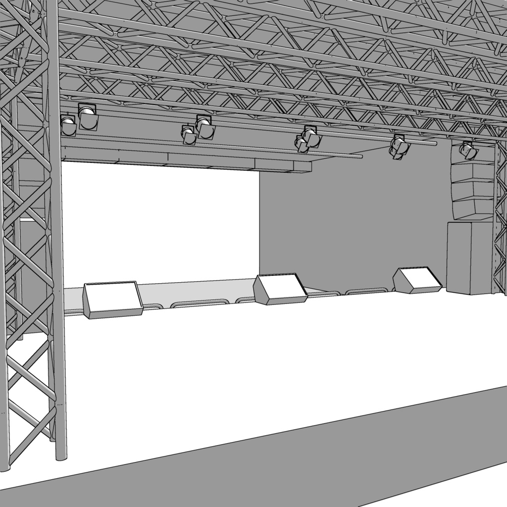 【3DCG素材】ライブステージ