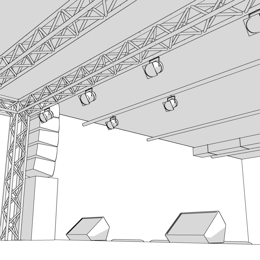 【3DCG素材】ライブステージ