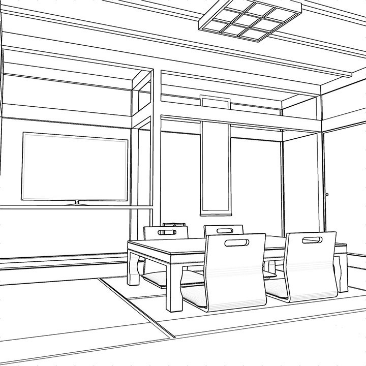 【3DCG素材】旅館の部屋