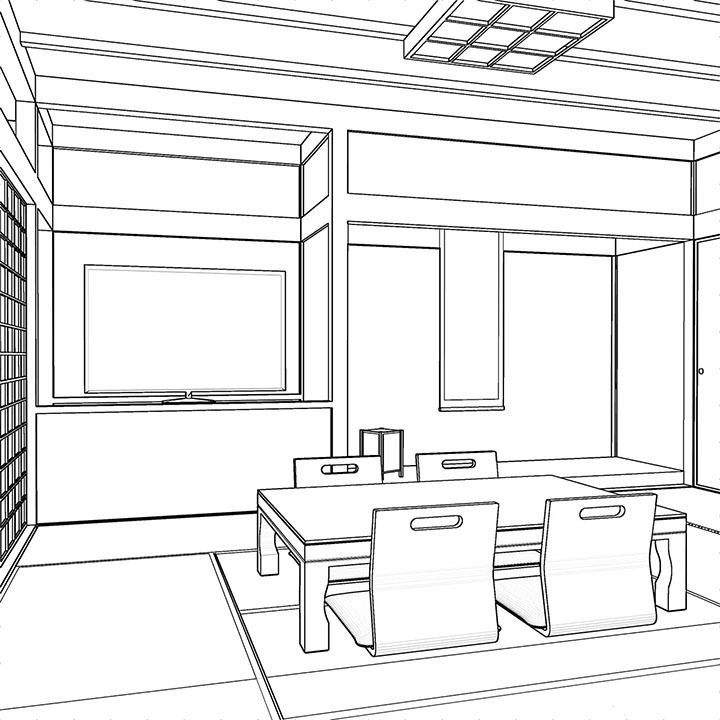 【3DCG素材】旅館の部屋