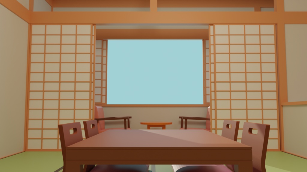 【3DCG素材】旅館の部屋