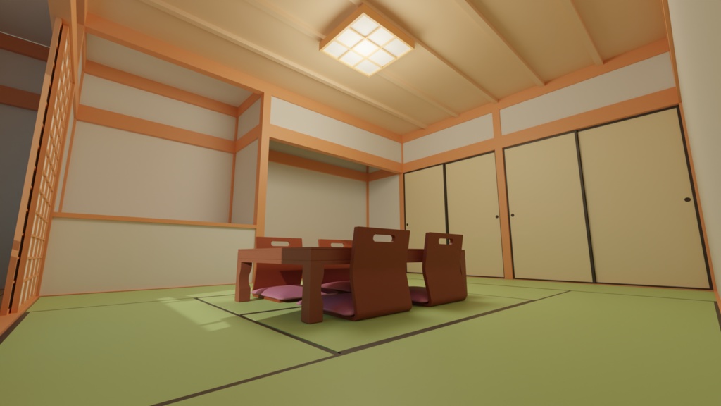 【3DCG素材】旅館の部屋