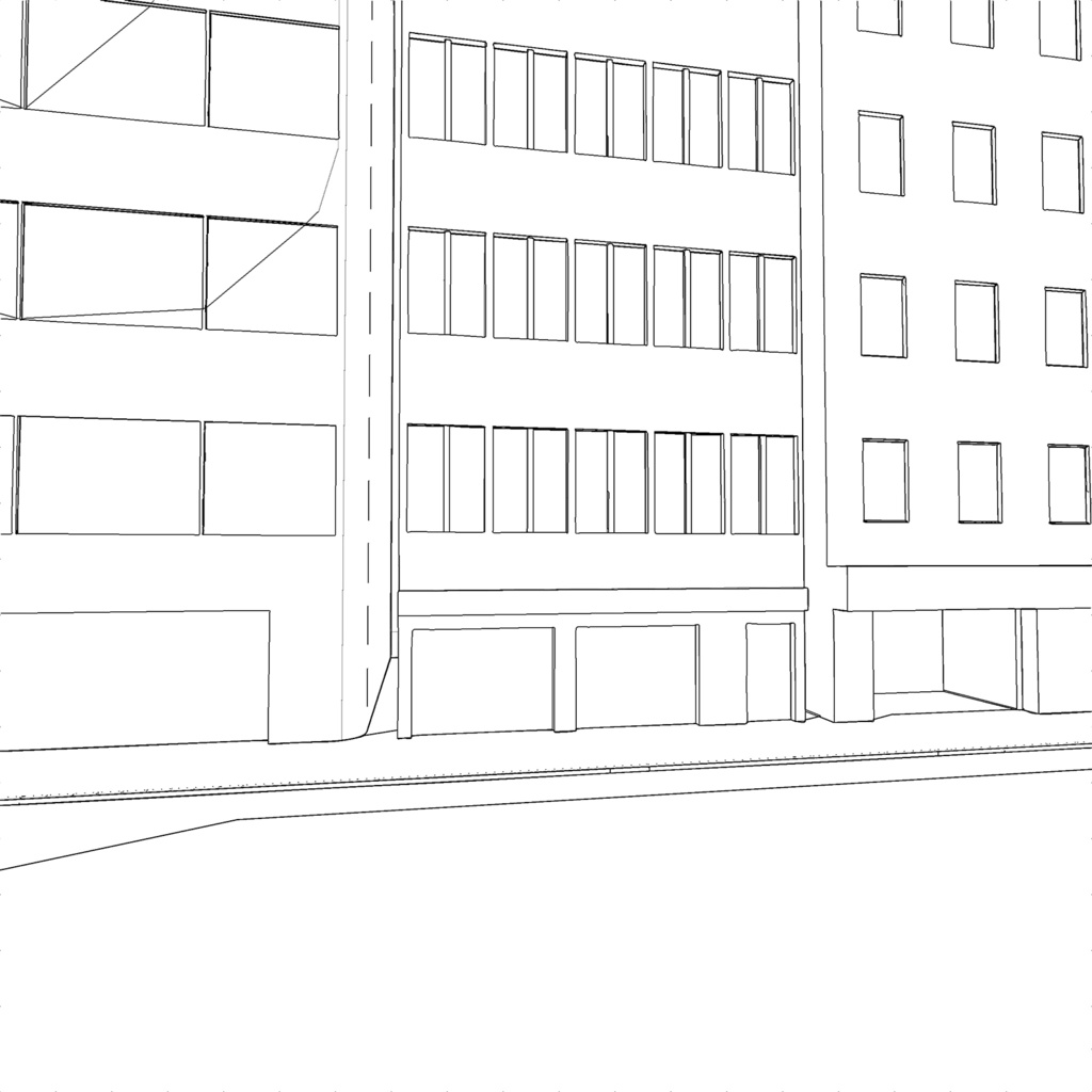 【3DCG素材】雑居ビル