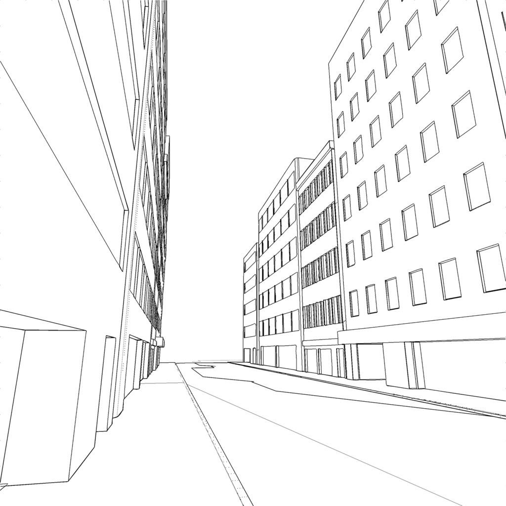 【3DCG素材】雑居ビル