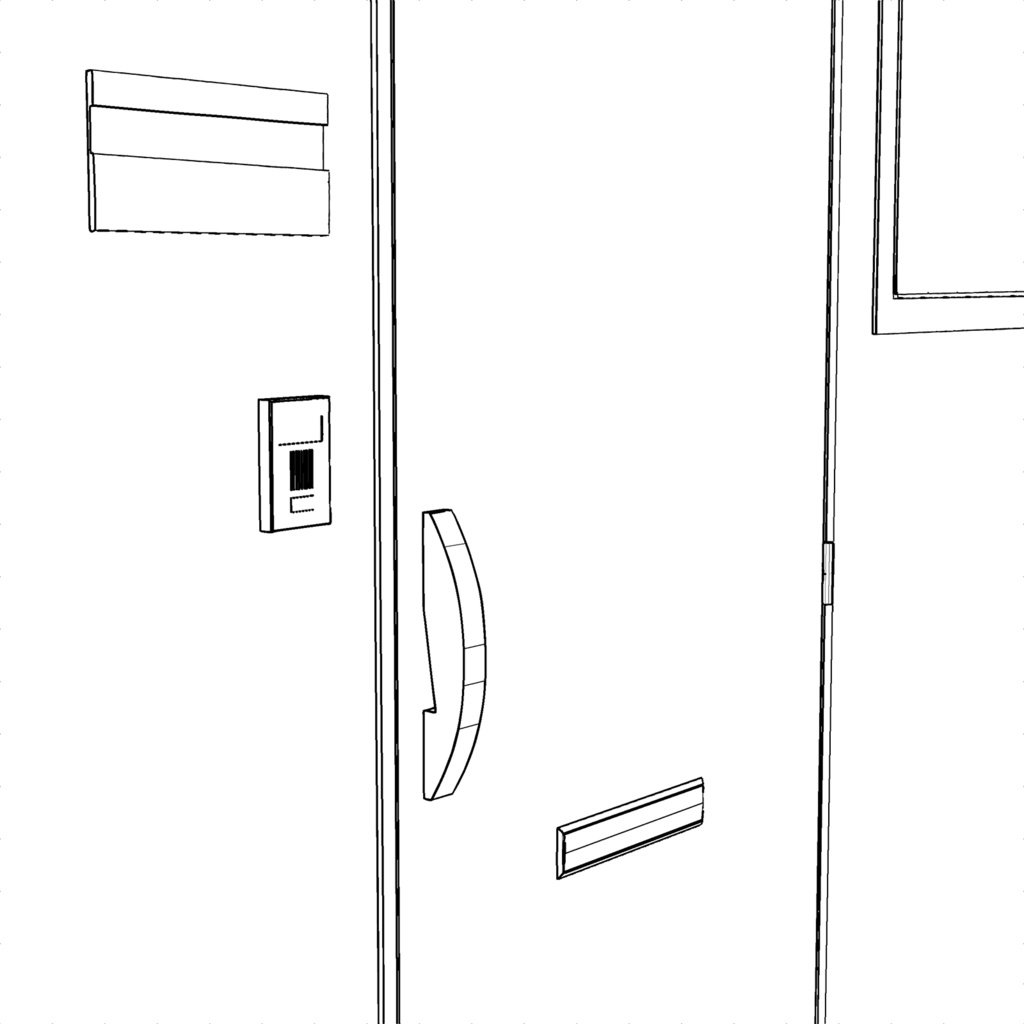 【3DCG素材】マンションの共同廊下