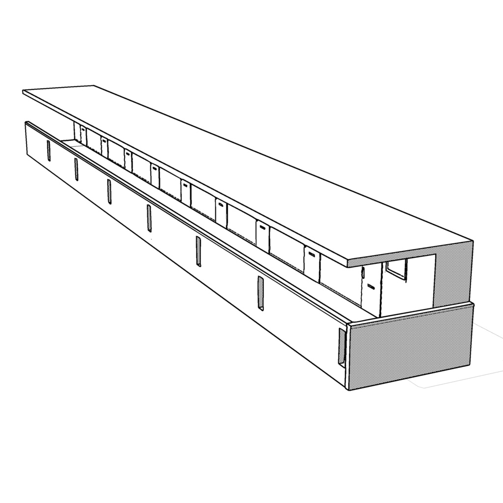 【3DCG素材】マンションの共同廊下