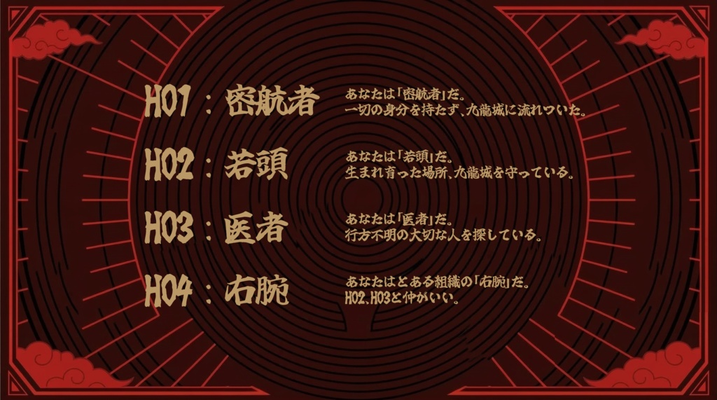 【CoC】雲は龍に従い、風は虎に従うー九龍受胎ー【秘匿4PL】SPLL:E189903