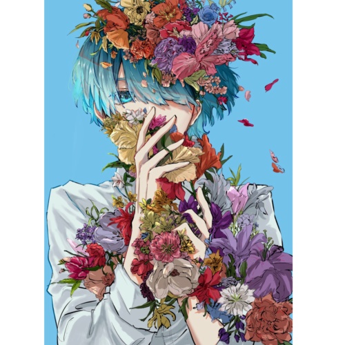 A4クリアファイル　花束少年