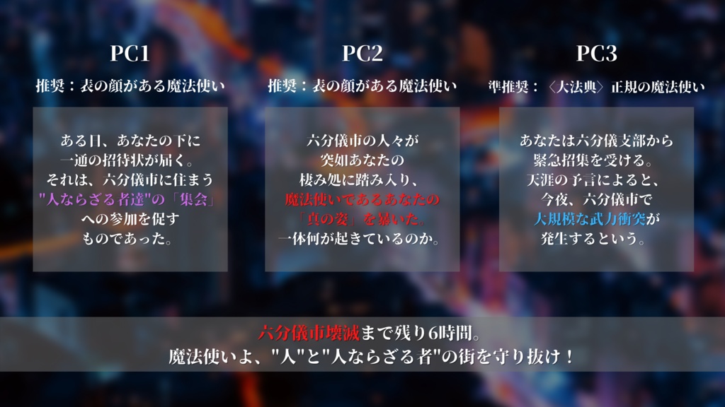 魔道書大戦RPGマギカロギア「六分儀支部の最も長い夜」