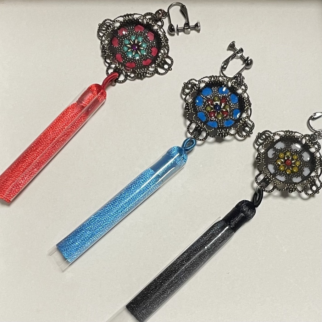 イヤリング/ピアス(片耳)　シノワズリイメージ