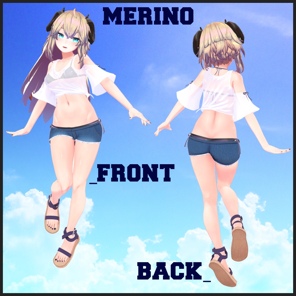 【メリノ、桔梗用】衣装モデル『肩切り水着-CS SwimWear-』