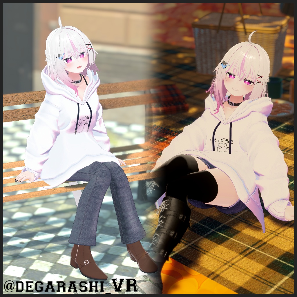 【4アバター対応】シンプルパーカーセット-Simple Parka Set-