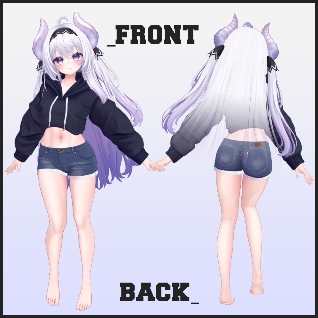 【4アバター対応】シンプルパーカーセット-Simple Parka Set-