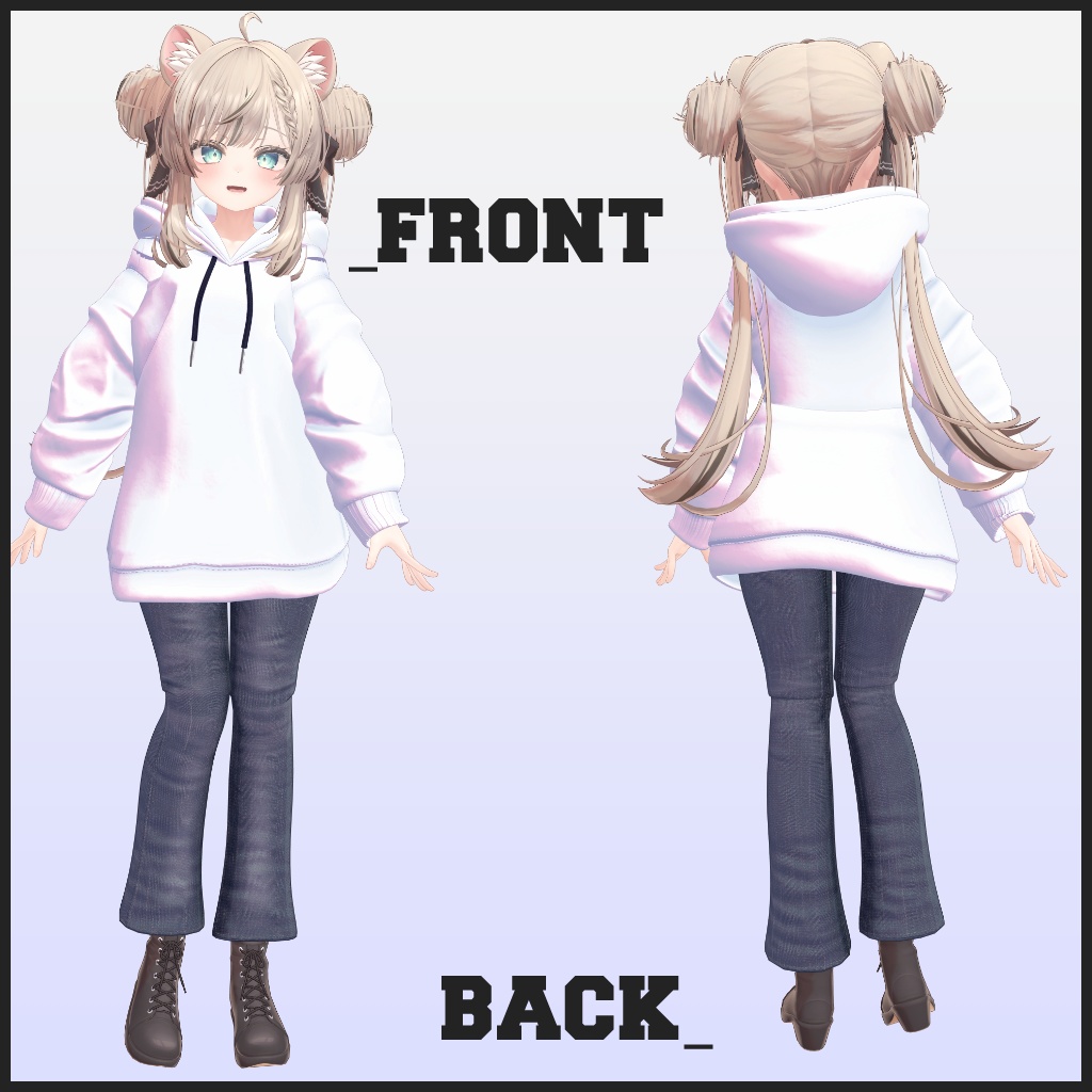 【4アバター対応】シンプルパーカーセット-Simple Parka Set-