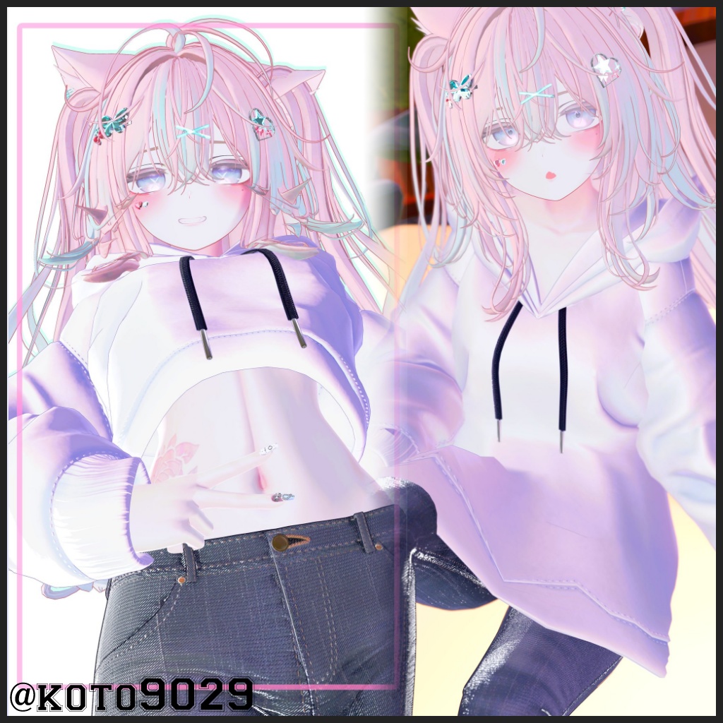 【4アバター対応】シンプルパーカーセット-Simple Parka Set-