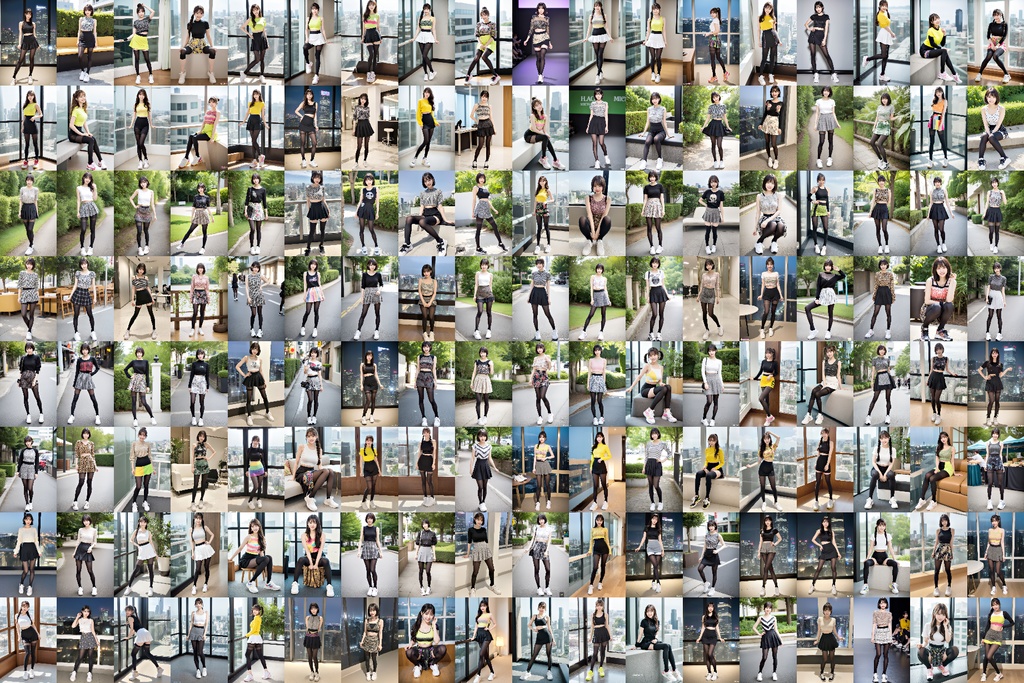 黒タイツとスニーカーと私~超オシャレコーデ~ - Black tights, sneakers, and me ~Super fashionable outfit~ -