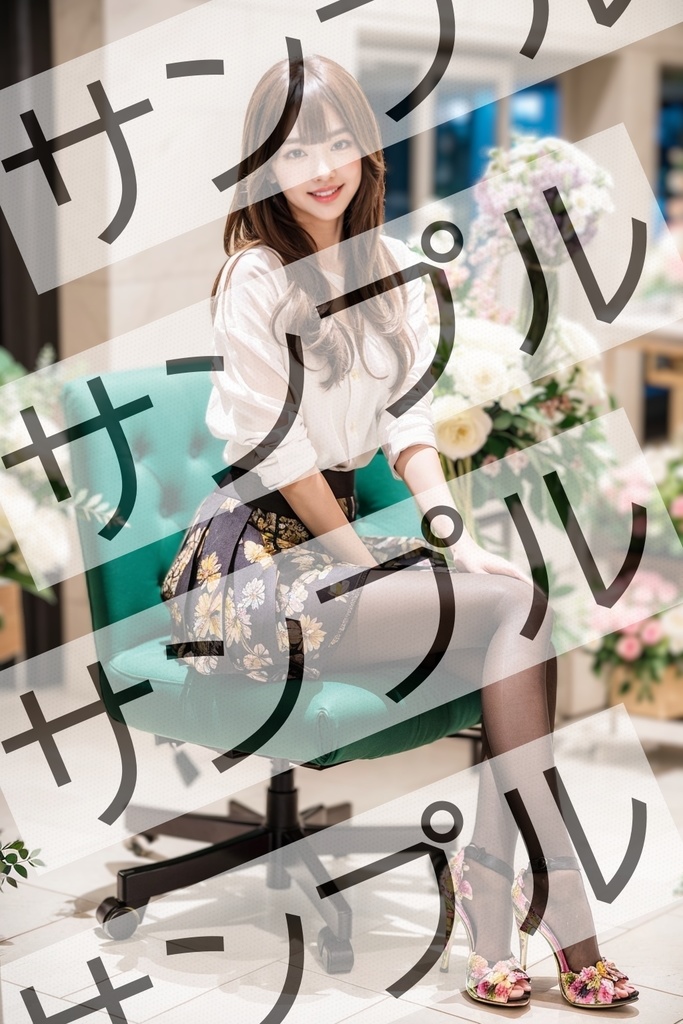 フラワーショップ店員の美脚 - Flower shop clerk's beautiful legs -