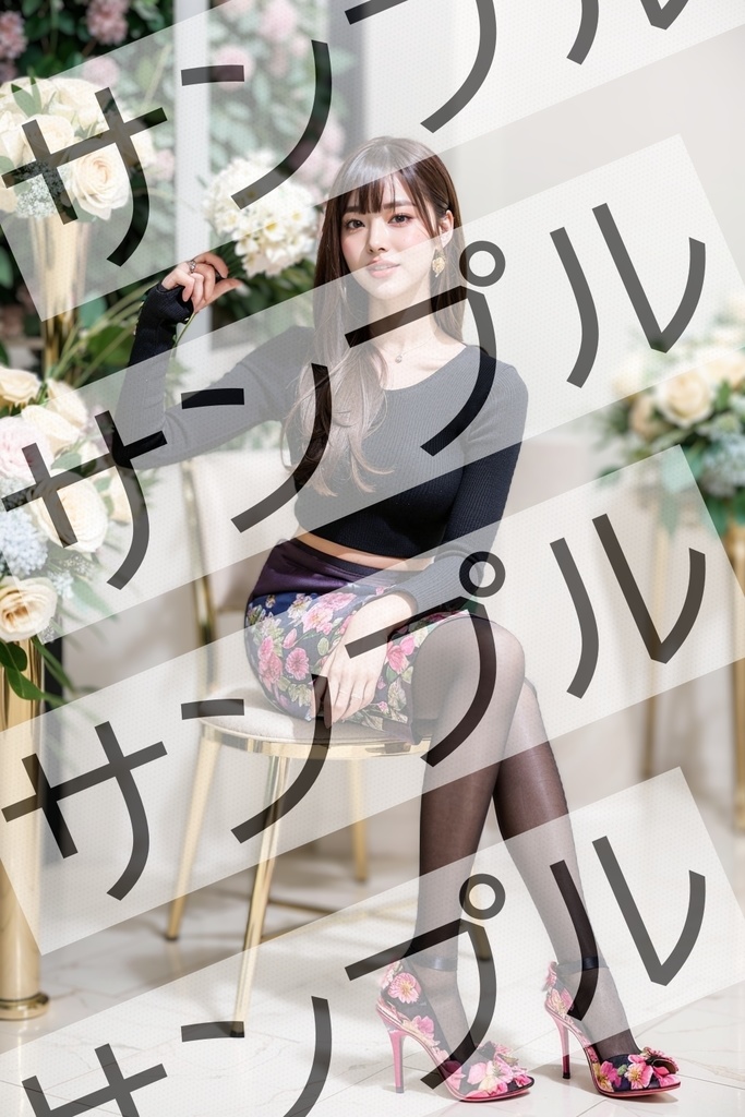 フラワーショップ店員の美脚 - Flower shop clerk's beautiful legs -