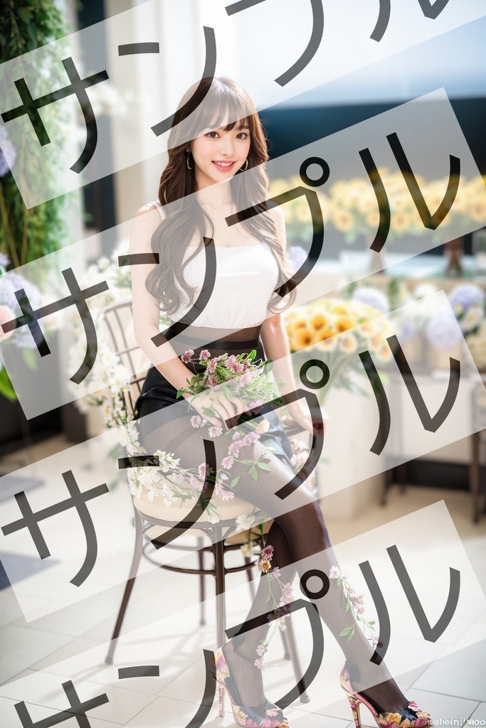 フラワーショップ店員の美脚 - Flower shop clerk's beautiful legs -