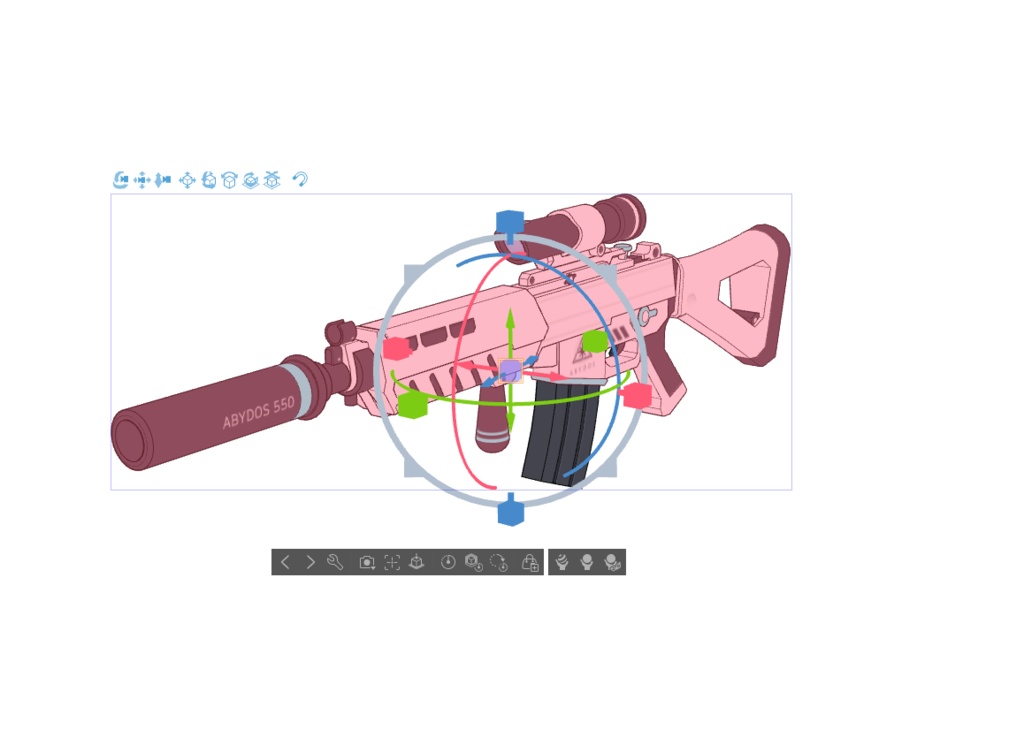 【ブルアカ】砂狼シロコ 銃器 3Dモデル (CLIP STUDIO用)
