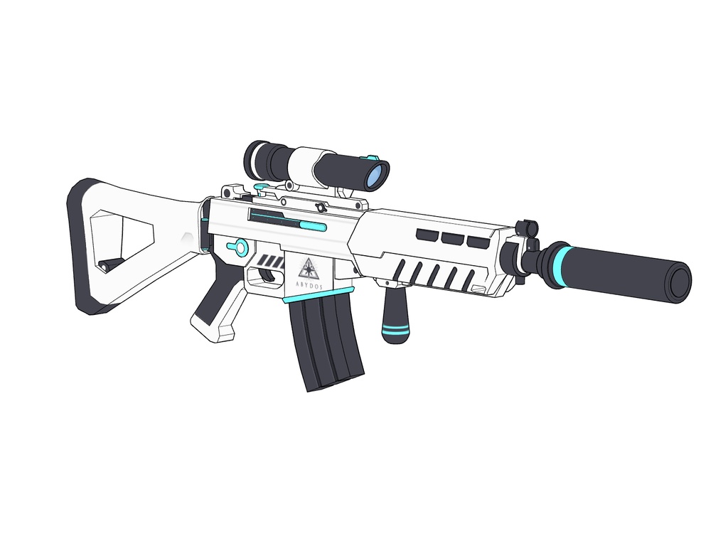 【ブルアカ】砂狼シロコ 銃器 3Dモデル (CLIP STUDIO用)