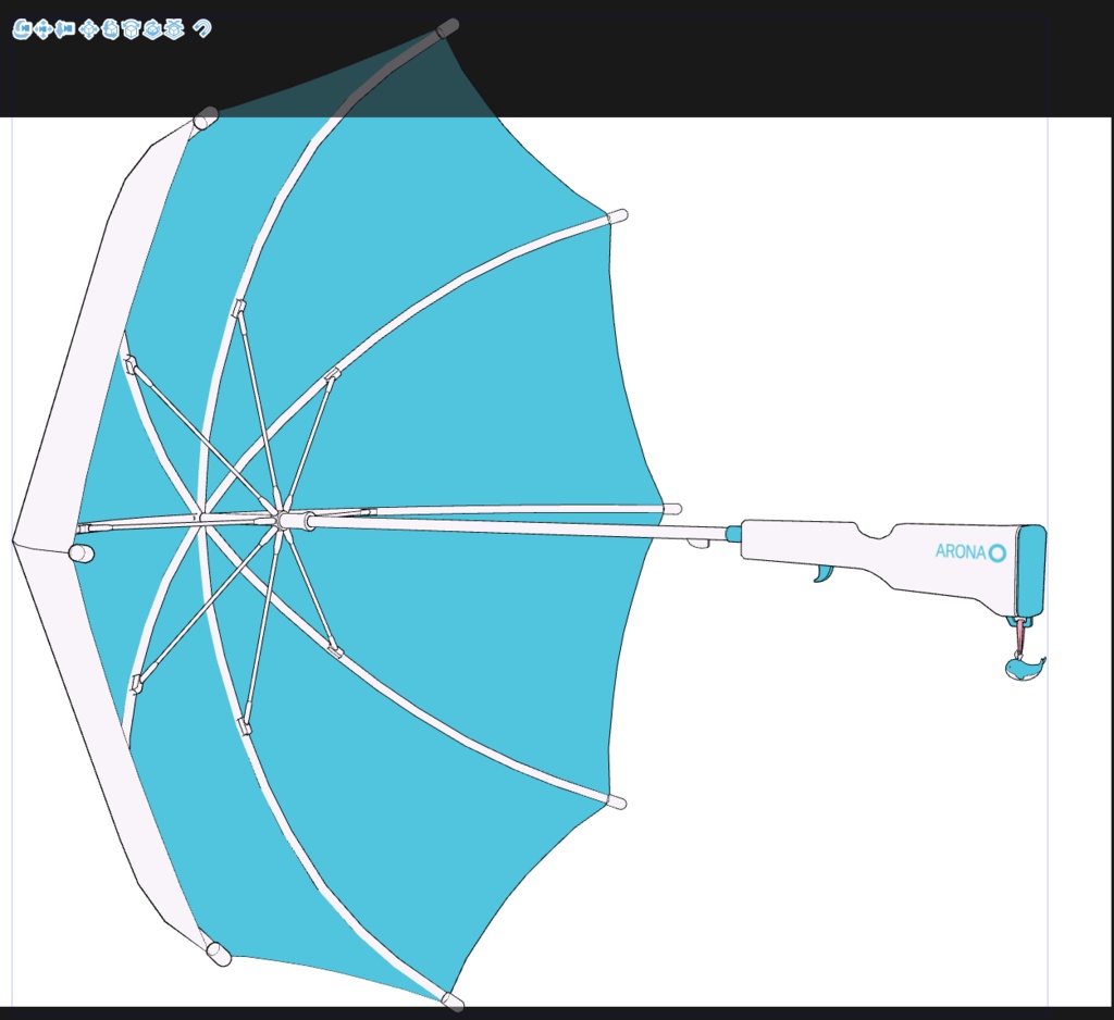 【ブルアカ】アロナ 銃器 3Dモデル (CLIP STUDIO用)