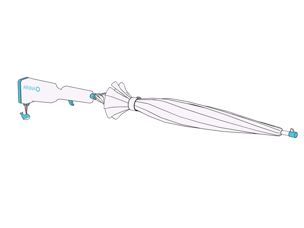 【ブルアカ】アロナ 銃器 3Dモデル (CLIP STUDIO用)