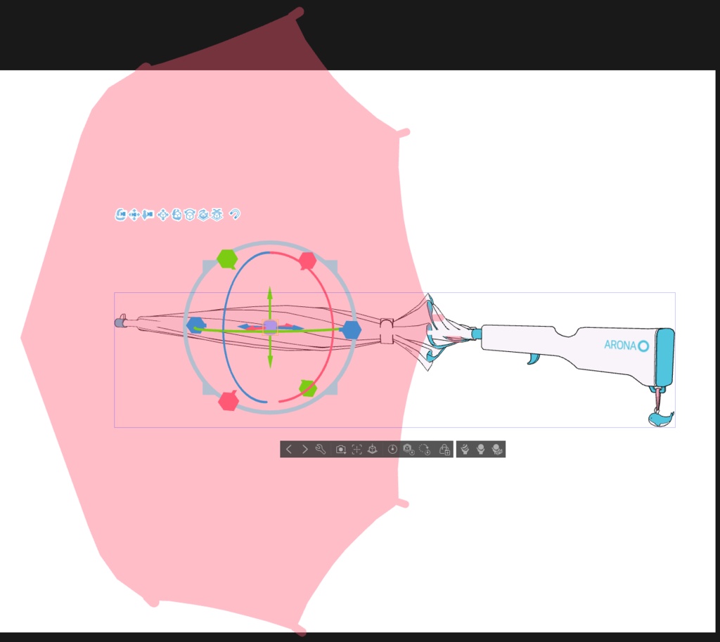 【ブルアカ】アロナ 銃器 3Dモデル (CLIP STUDIO用)