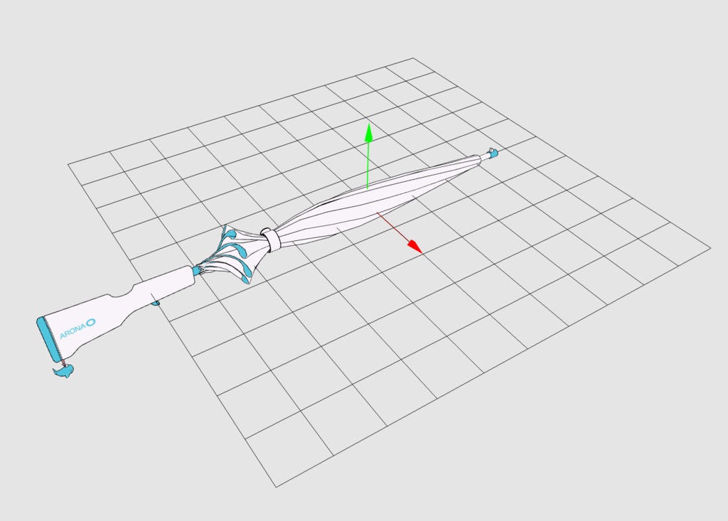 【ブルアカ】アロナ 銃器 3Dモデル (CLIP STUDIO用)