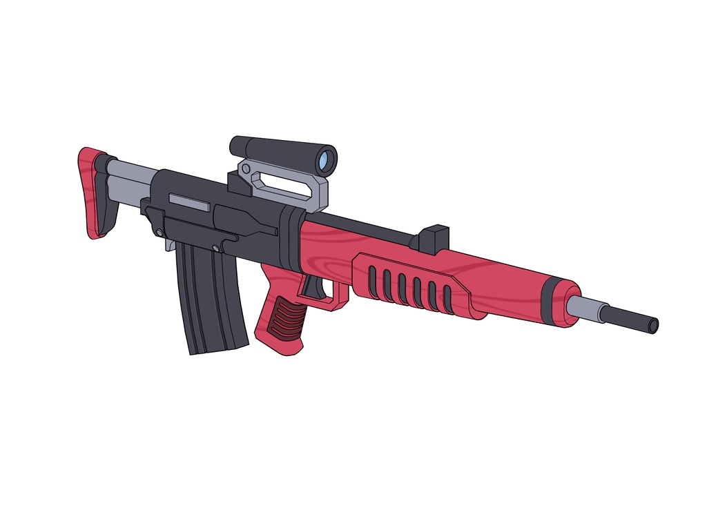 【ブルアカ】仲正 イチカ銃器 3Dモデル (CLIP STUDIO用)