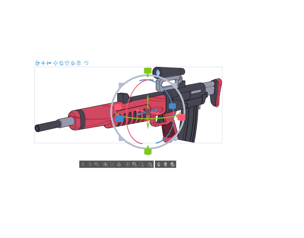 【ブルアカ】仲正 イチカ銃器 3Dモデル (CLIP STUDIO用)
