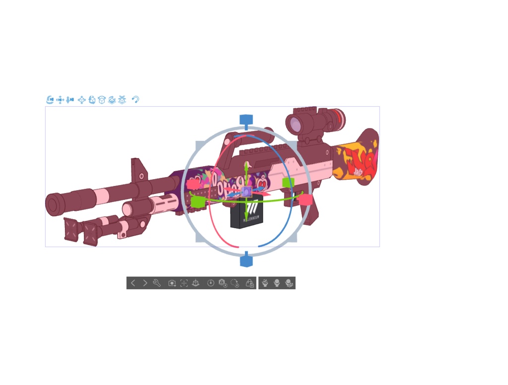 【ブルアカ】小塗 マキ 銃器 3Dモデル (CLIP STUDIO用)