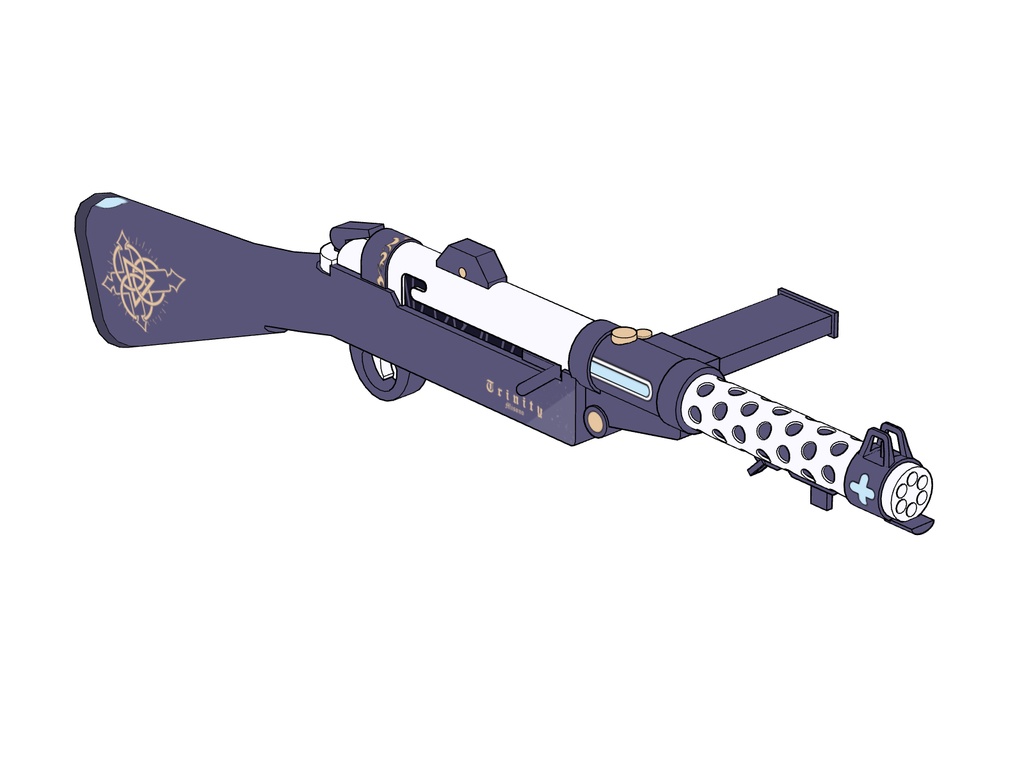 【ブルアカ】聖園 ミカ 銃器 3Dモデル (CLIP STUDIO用)