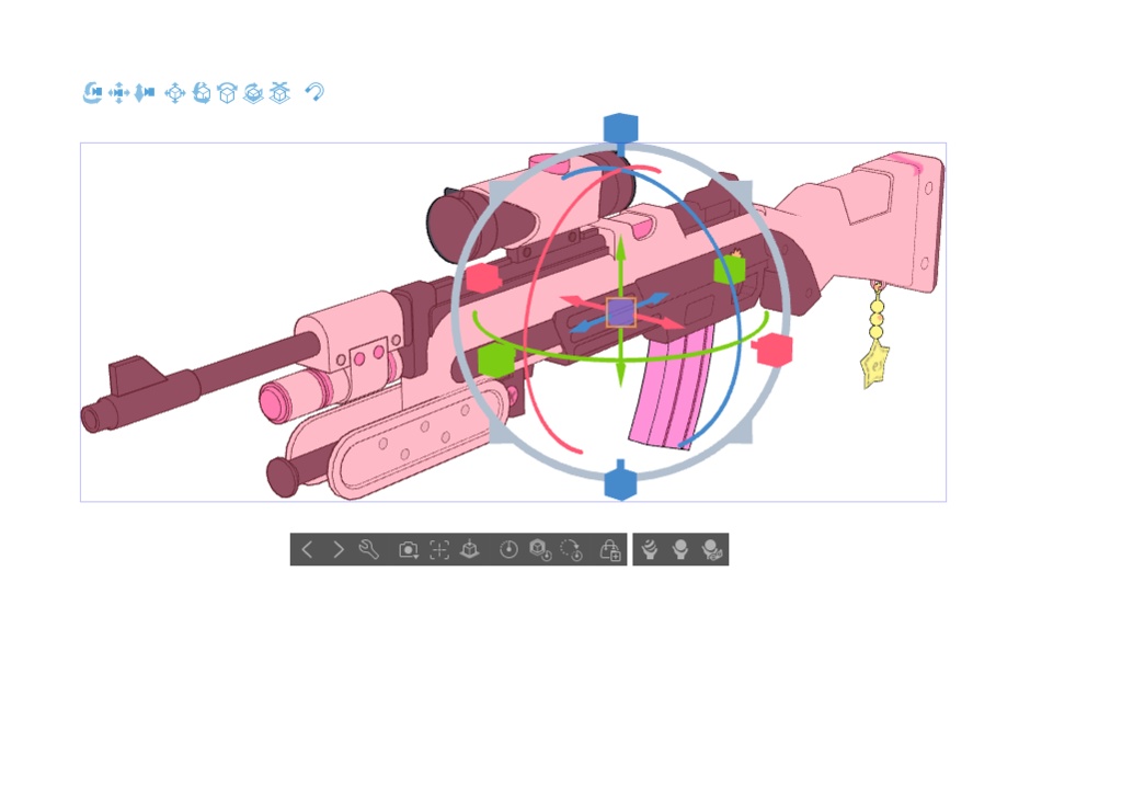 【ブルアカ】合歓垣 フブキ 銃器 3Dモデル (CLIP STUDIO用)