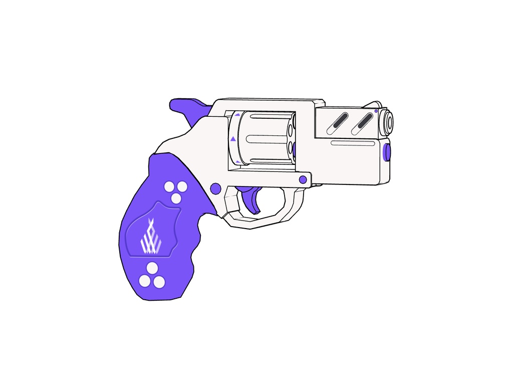 【ブルアカ】中務 キリノ 銃器 3Dモデル (CLIP STUDIO用)