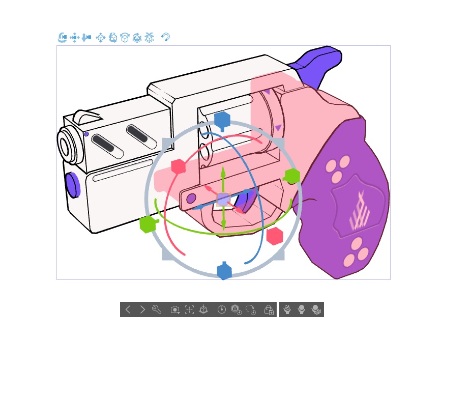 【ブルアカ】中務 キリノ 銃器 3Dモデル (CLIP STUDIO用)