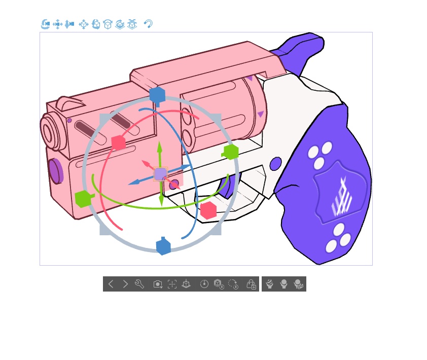 【ブルアカ】中務 キリノ 銃器 3Dモデル (CLIP STUDIO用)